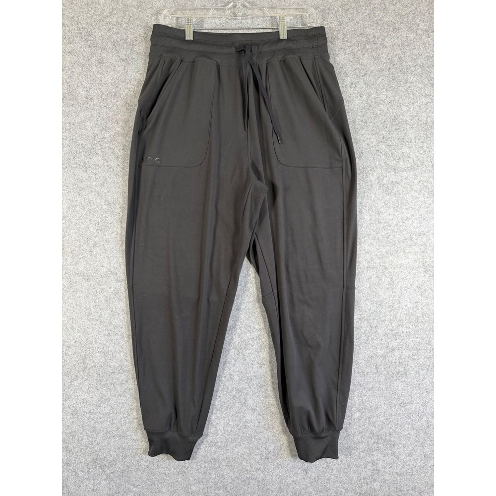 Stoic Jogger Pants Mens Large Black Excellent Stretch Drawstring Hiking Pockets